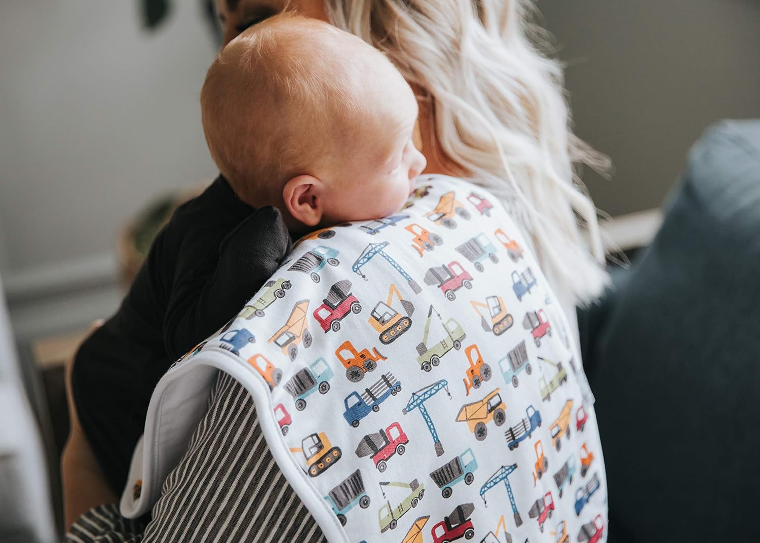 Baby Burp Cloth Large 21''x10'' Size Premium Absorbent Triple Layer 3-Pack Gift Set “Diesel” by Copper Pearl: Kitchen & Dining