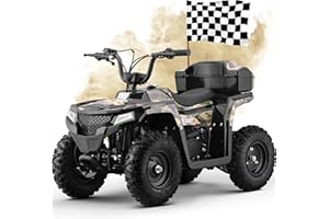 SUPERRIO 4 Wheeler for Kids 8-14, Four 4 Wheelers for Adults, 40CC 4-Stroke Kid Quad Mini Dirt Bike, Cuatrimotos 4x4 para NiñOs, Kids Gas 4 Wheeler, Max Load 165 lbs, Gas Powered Utv (19-Green Camo.)