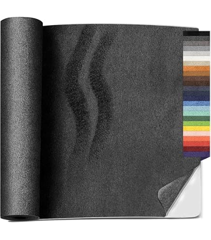 Charcoal Suede Foam Backed Headlining Fabric – 60” Wide, 3 Yards – For Auto Upholstery