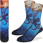 Good Luck Sock Men's Octopus Socks, Adult, Shoe Size 8-13