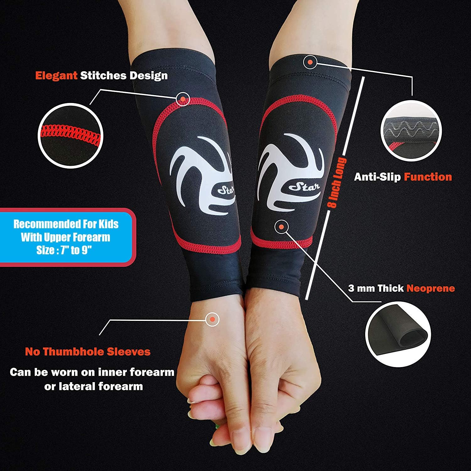 Volleyball Padded Sleeves for Younger Girls and Boys - Passing Forearm Sleeves with Protection Pad (Red Padded Sleeves with Thumbhole, 10) : Sports & Outdoors