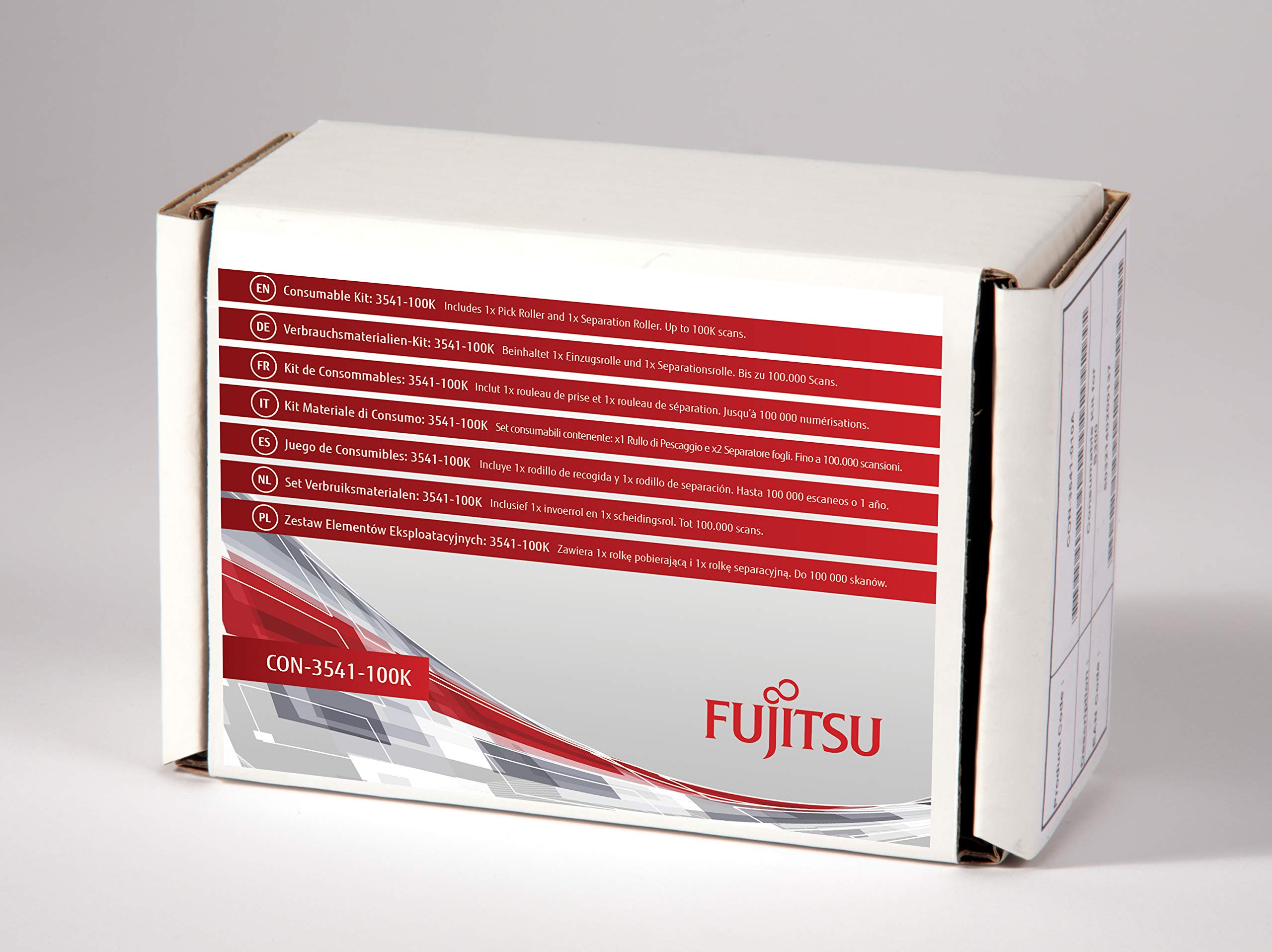 Fujitsu/PFU Consumable Kit: 3541-100K For S1300, S1300i. Includes 1x Pick Roller and 1x Separation Roller. Estimated Life: Up to 100K scans.