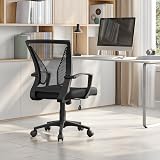 Yaheetech Adjustable Ergonomic Mesh Office Chair with Armrests - Black view 2