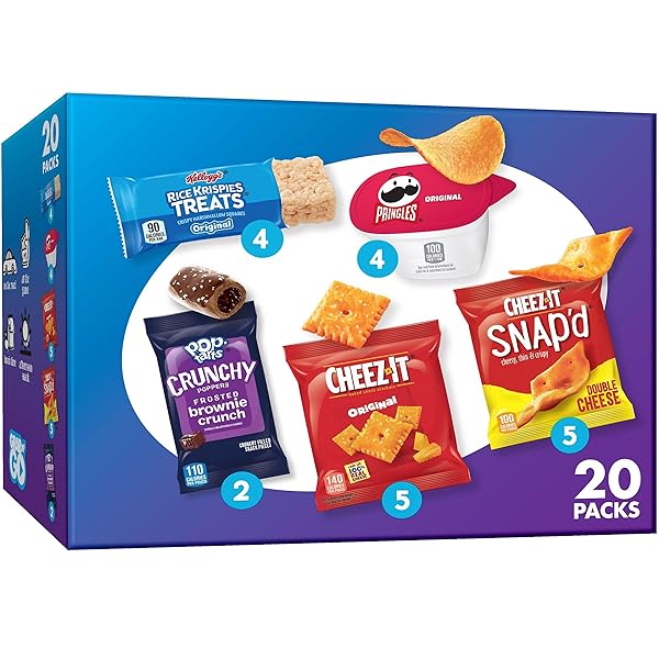 CHEEZ-IT, RICE KRISPIES TREATS, PRINGLES, CHEEZ-IT SNAP’D, POP-TARTS...