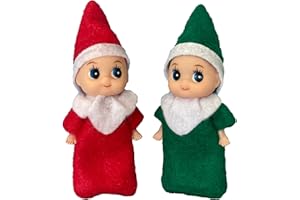 Elf Baby Twins- Two Little Christmas Elves, an Elf Baby Boy and Elf Baby Girl are Perfect Accessories and Props for Elf Fun, 