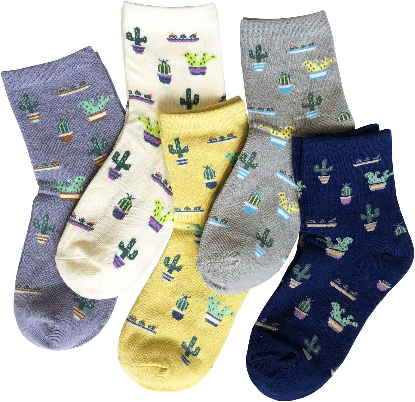 Womens Girls Cute Animal Casual Socks Comfort Funny Cotton Crew Socks 4 Or 5 Pack