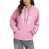 Iwing Womens Mens Oversized Graphic Hoodies Star Y2k Sweatshirts Acid Wash Hoodie Heavyweight Fleece Sweatshirt Unisex