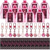 Equsion Dice Keychains with Cards Bags Casino Night Party Decorations Favors Bulk for Carnival Supplies