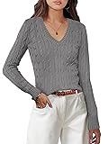 ANRABESS Womens Long Sleeve Cable Knit Sweater 2025