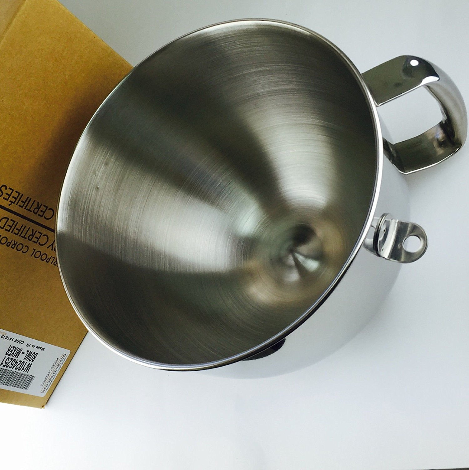 W10245251 Genuine KitchenAid Stand Mixer 6-Quart SS Bowl KN2B6PEH Ergonomic