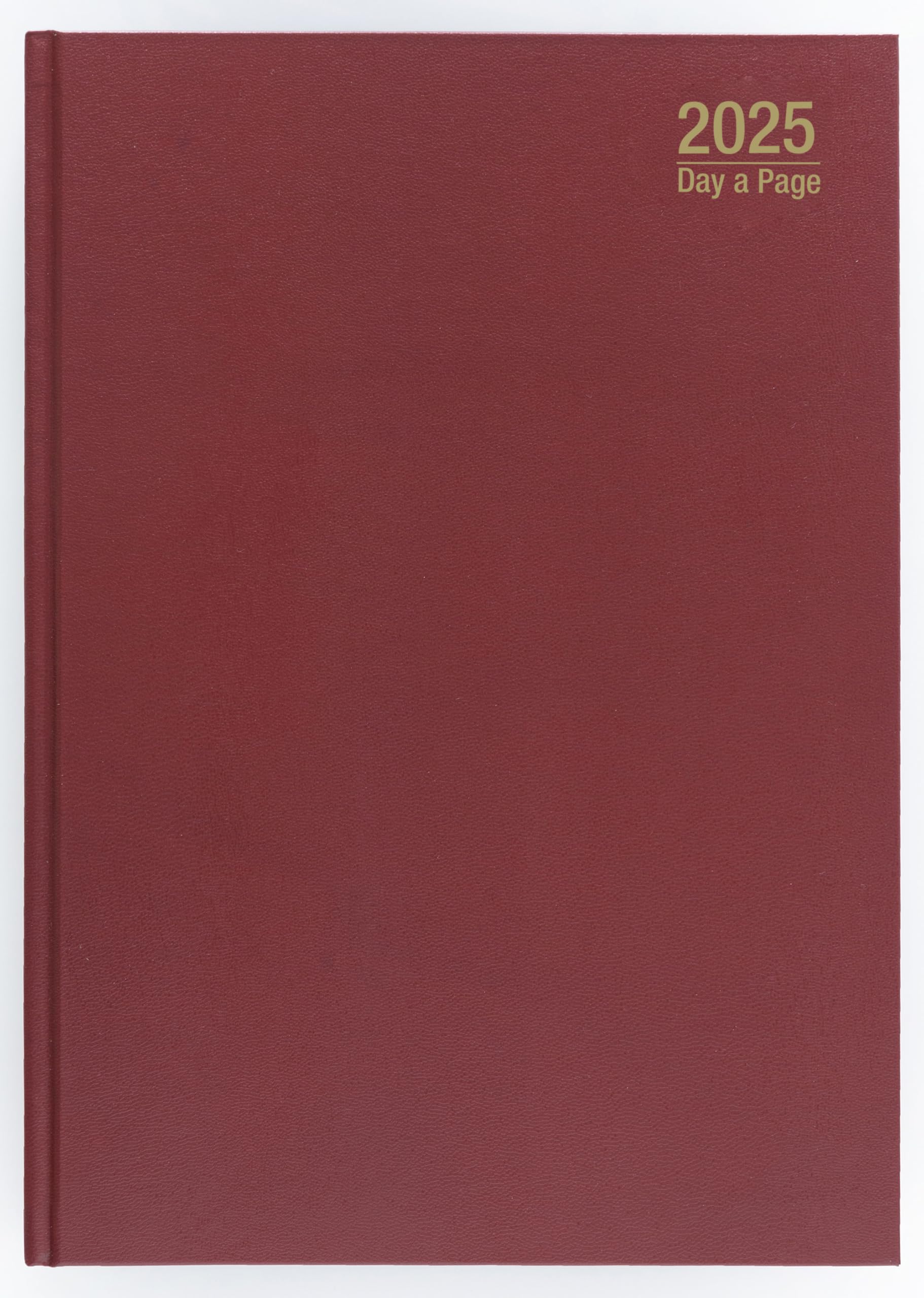 Imprint 2026 A4 Day-to-Page Diary – Premium Hardback Daily Planner with Full-Page Saturday & Sunday, Ribbon Bookmark, Organiser Layout – Large Desk Journal for Home, Office, or School (Burgundy)