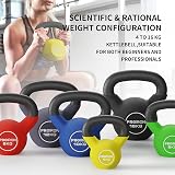 PROIRON 4kg Kettlebell Neoprene Coated Cast Iron Flat Bottom view 7