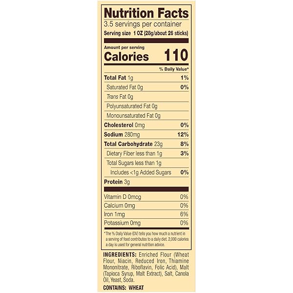 SNYDER’S OF HANOVER PRETZEL STICKS, 3.5 OUNCE