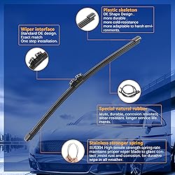 RAINTOK Windshield Wiper Blade Set Replacement for