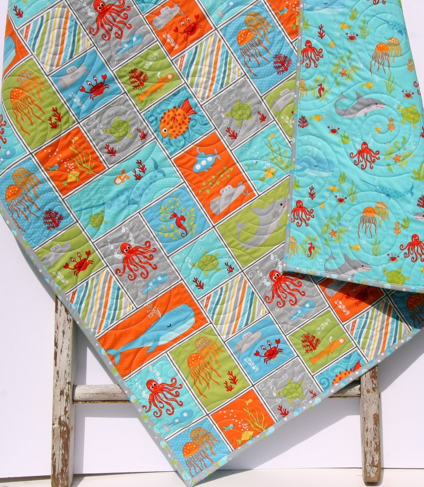 nautical baby blanket