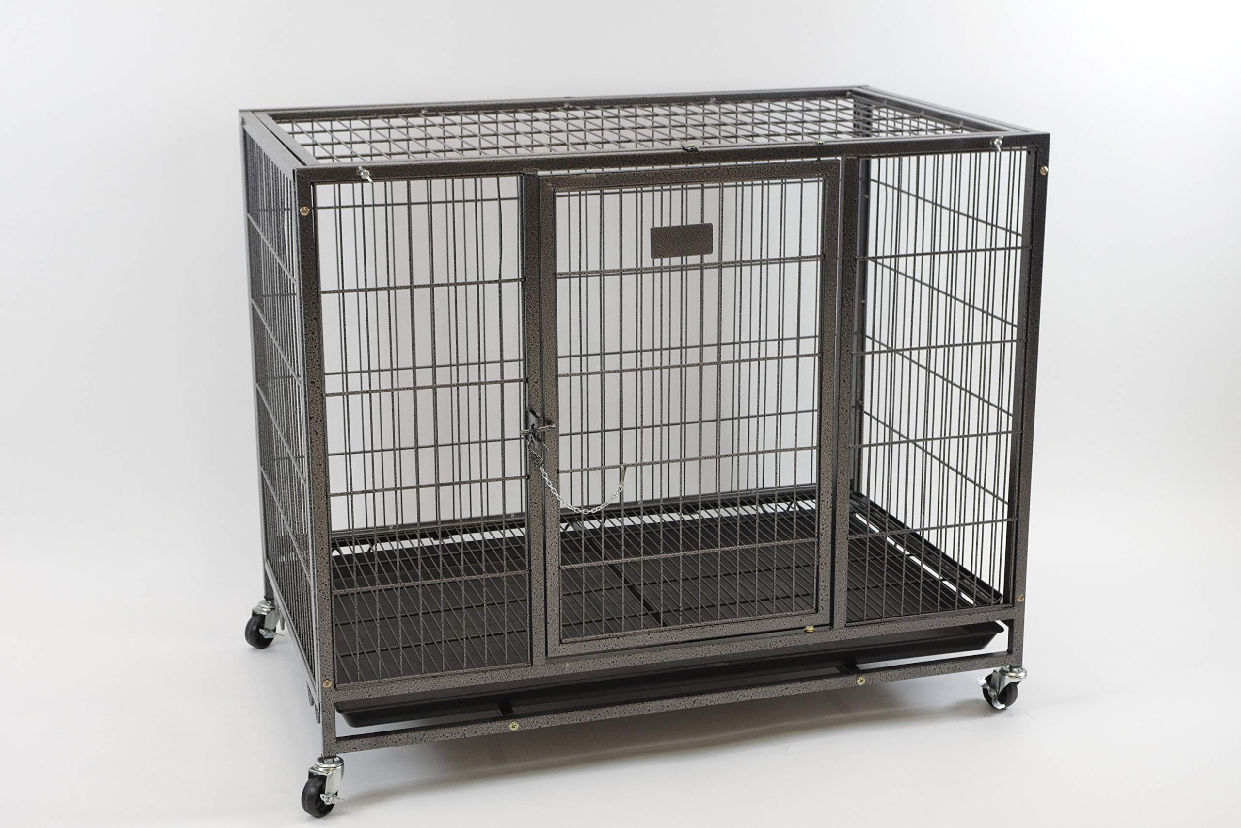 Homey Pet New 37" Open Top Heavy Duty Dog Pet Cage Kennel w/Tray, Floor