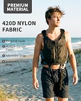 Owntop Buoyancy Aids Adults Adjustable Unisex Swim Vest with Pockets Black view 2