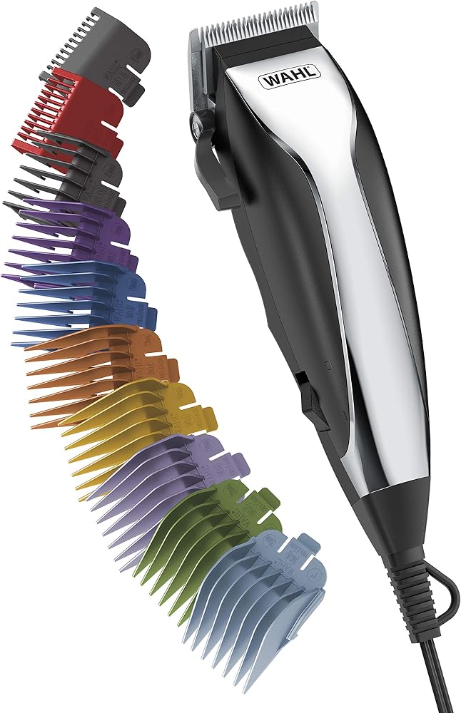 Wahl Home Haircutting Corded Clipper Kit with Adjustable Blade Taper Lever | Color Coded Guards For Easy Goof-Proof Haircutti