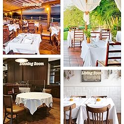Pesonlook 12 Packs Square Tablecloth White, 52×52