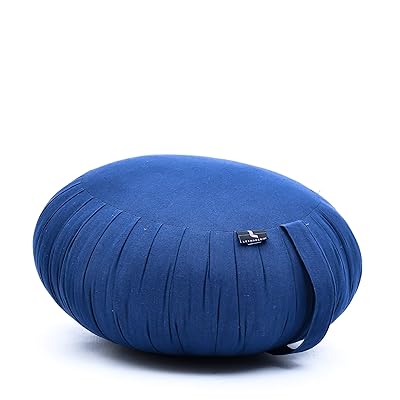 Leewadee Meditation Cushion Round Zafu Pillow for Floor Seating Eco-Friendly Organic and Natural, 16x8 inches, Kapok