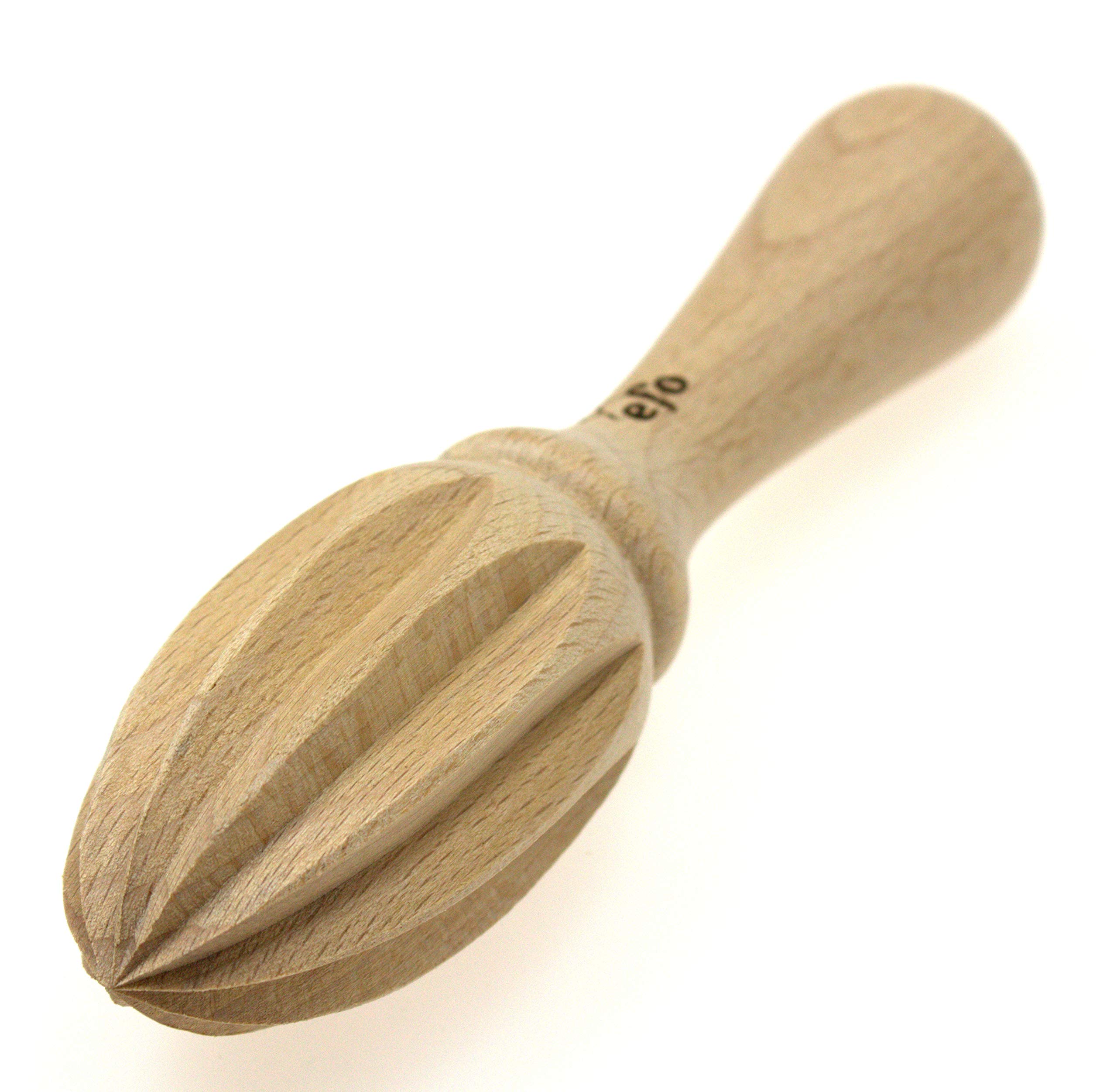 EFO Wooden Lemon Squeezer 15 cm | Wooden Citrus Juicer with Solid Beechwood Handle for Comfortable Use | Citrus Reamer for Easy Manual Juice Extraction in the Kitchen or Outdoors | Wood Juicer