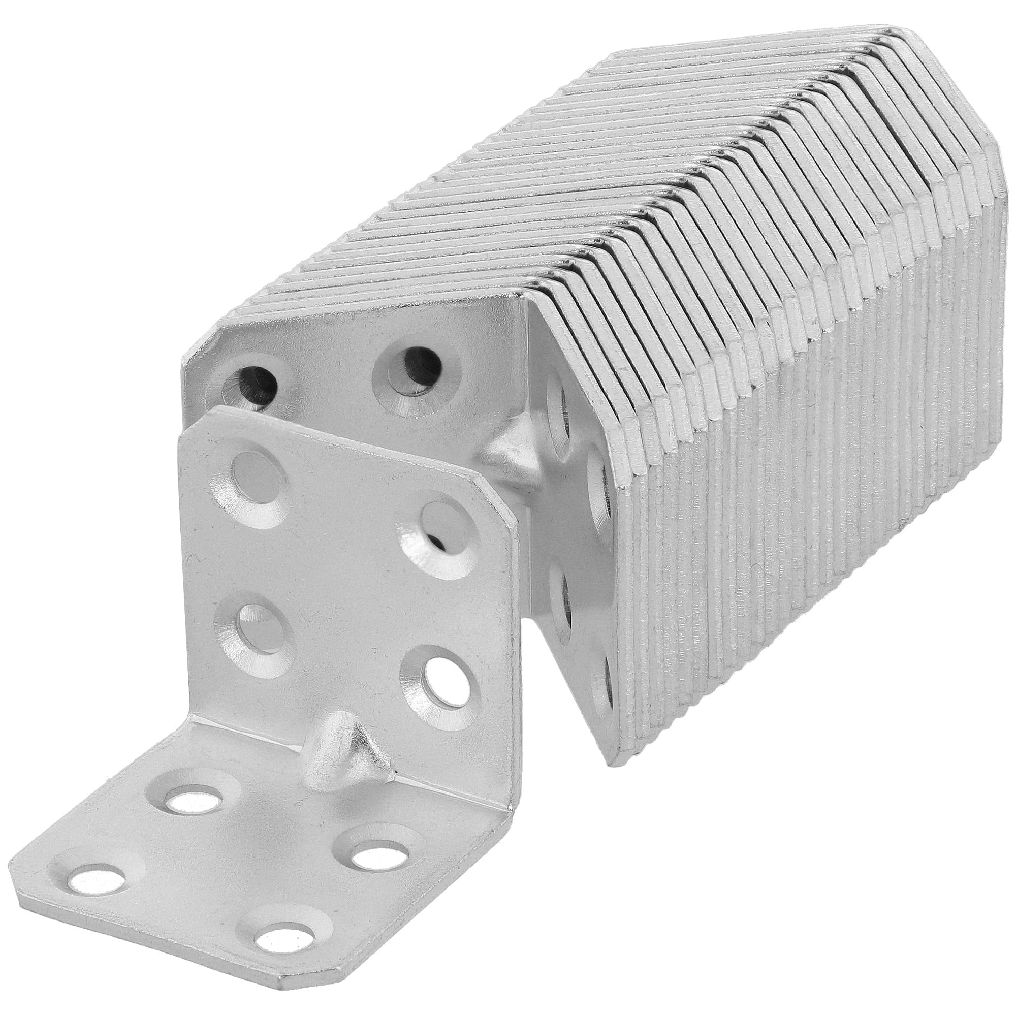 KOTARBAU - 25-Piece Set of Angle Brackets 30 x 30 x 30 x 1.5 mm - Reinforced Alloy Steel Corner Brackets with Mounting Holes - Heavy-Duty Wood Connectors