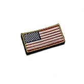 Mini American Flag Patch 2x1 Full Color (Hook/Loop Back) Embroidered Morale Patch