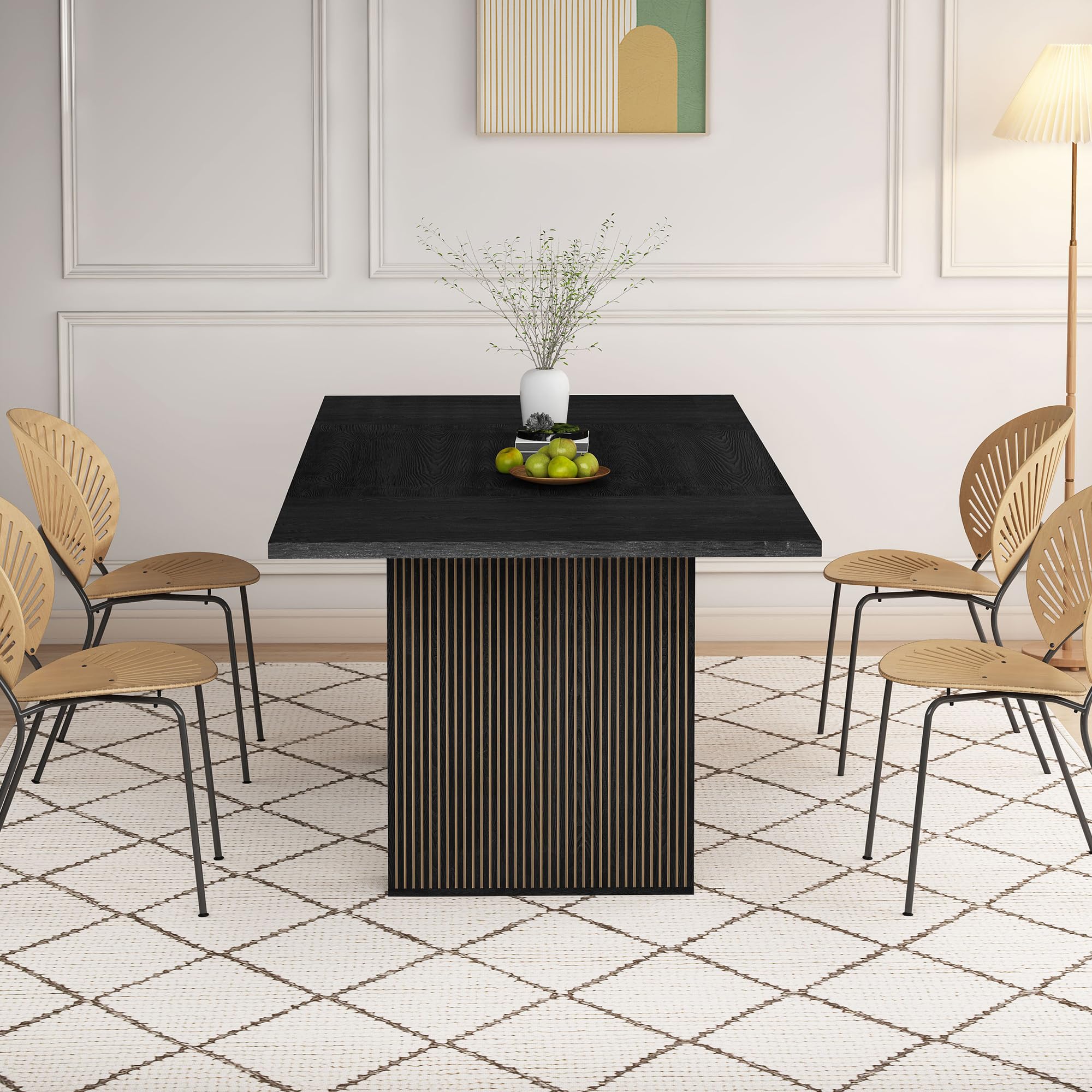 78 Inch Dining Table For 6 8 10, Modern Farmhouse Rectangular Kitchen ...