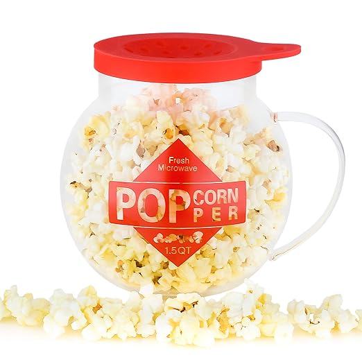 Galashield Microondas Popcorn Popper 1.5QT Temperature Safe Glass ...