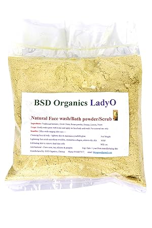 BSD Organics LadyO Natural Herbal Women face wash & bath powder/scrub - 50 gm