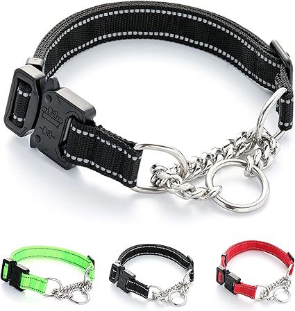 Martingale collar with metal buckle Clearance