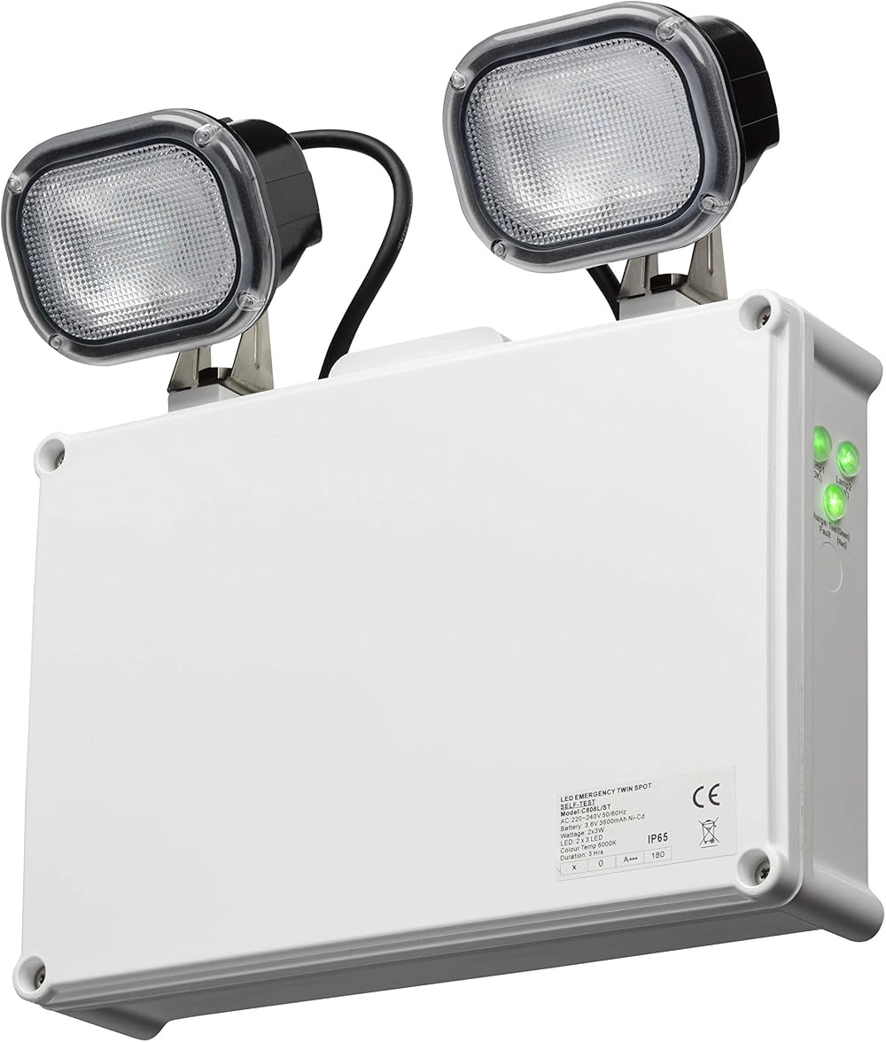 Knightsbridge 6W White LED Polycarbonate Emergency Spotlight 490 Lumen IP65