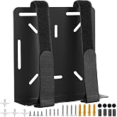 Universal Wall and VESA Mount for Micro PC, UPS Units, WiFi Router, Cable Modem and Other Electronic Devices Adjustable Strap Mount Bracket for Dell Lenovo HP mini pc, Mounted Behind The TV or Monitor