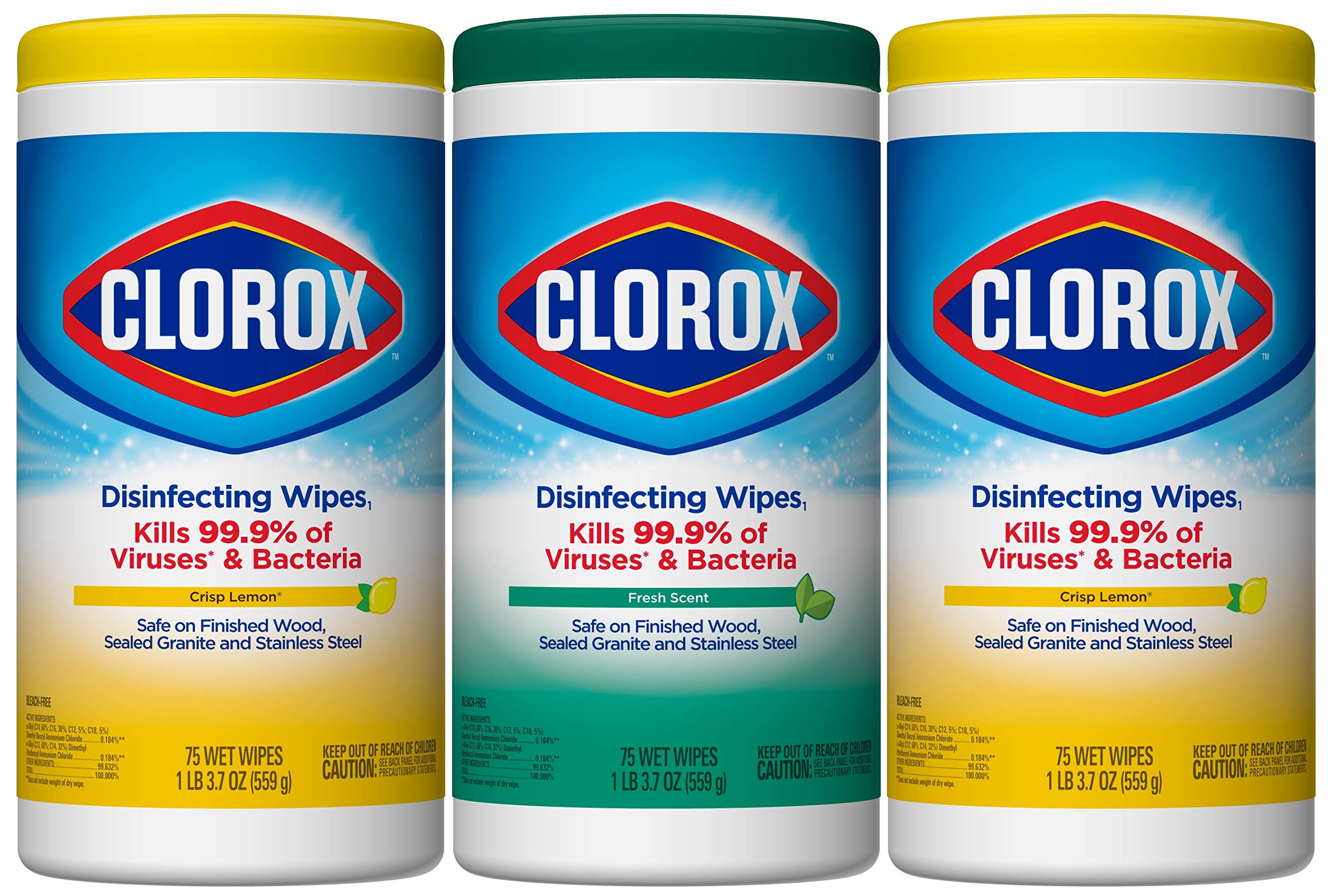 Clorox Disinfecting Wipes Value Pack, 75 Ct Each, Pack of 3 (Package