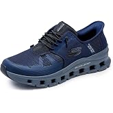 Skechers Men's Glide-Step Pro Slip-in Sneaker | Hands Free Slip-ins, Glide-Step, Air-Cooled Memory Foam, Machine Washable, Vegan, Geometric Midsole
