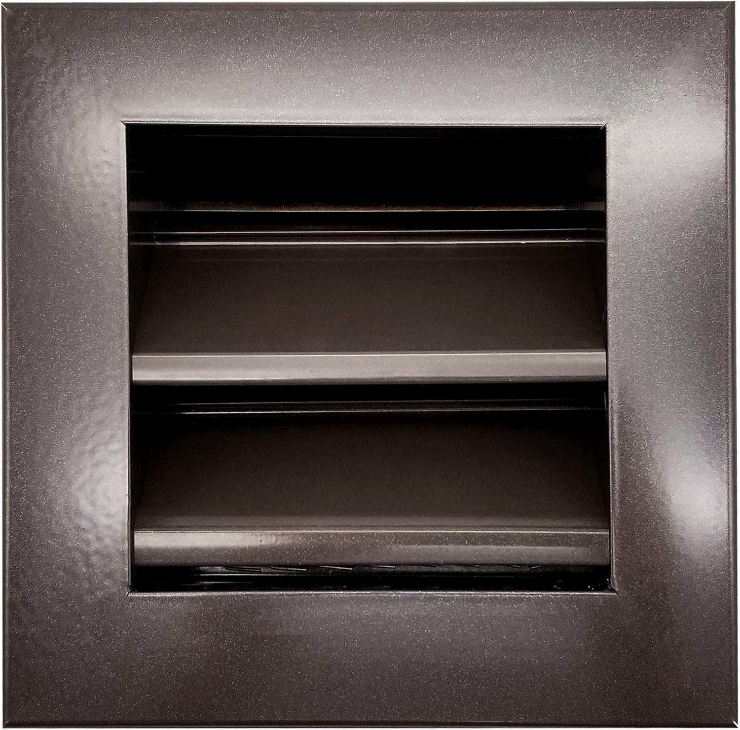 8"w X 8"h Aluminum Outdoor Weather Proof Louver - Rain & Waterproof Air Vent with Screen Mesh - HVAC Grille - Brown [Outer Dimensions 9.75”w x 9.75”h]