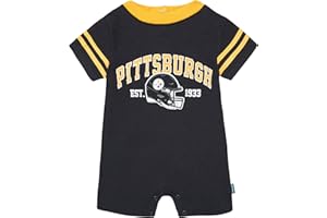 Gerber NFL unisex-baby Nfl Team Short Sleeve Romper