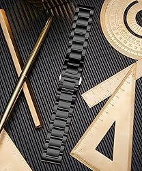 BINLUN Thick Stainless Steel Watch Band Metal Heavy