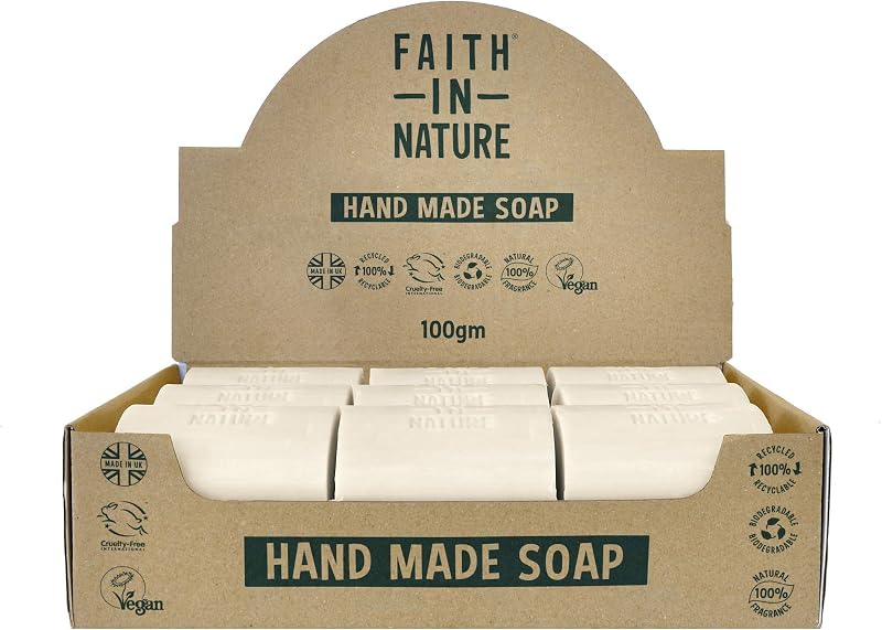 Faith In Nature Tea Tree Hand Soap Bar 18 x 100g - Vegan Cruelty Free