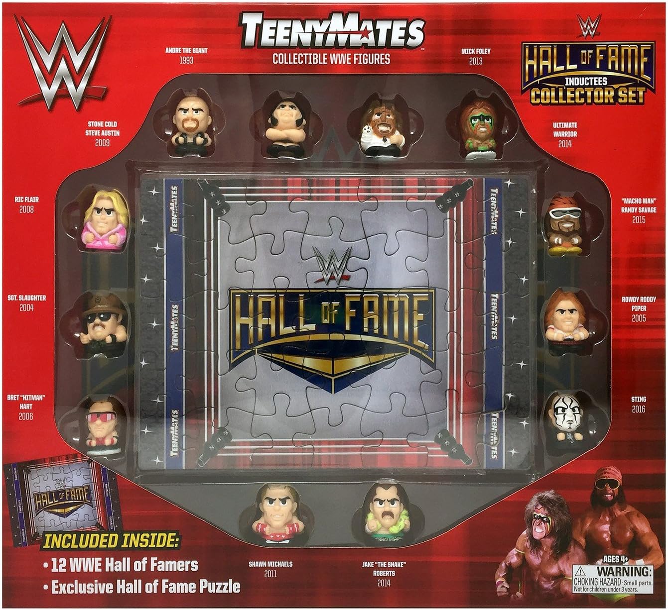 Amazon Wwe Teeny Mates 殿堂 コレクターセット 12人の有名人 パズル限定品 ジグソーパズル おもちゃ