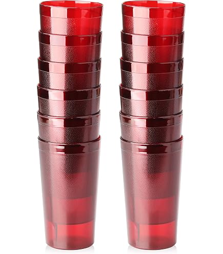 Thunder Group PLTHTB016R - Red Polycarbonate Tumblers 16 oz - 12 per
