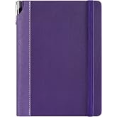 HwxBen Journal Notebook A5, Hardcover Lined Journal &ndash; Purple | with 100 GSM Thick Paper, Pen Holder, Ribbon Bookmark, Leather Writing Notebook for Work, School &amp; Daily Use