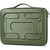 DOMISO 15.6 inch Laptop Sleeve with Handle Shockproof Waterproof EVA Protective Case for 15.6" Yoga 720 IdeaPad 310 320 ThinkPad T570/Legion 5 Gen 6/HP Envy 15/15.6" Notebooks, Green