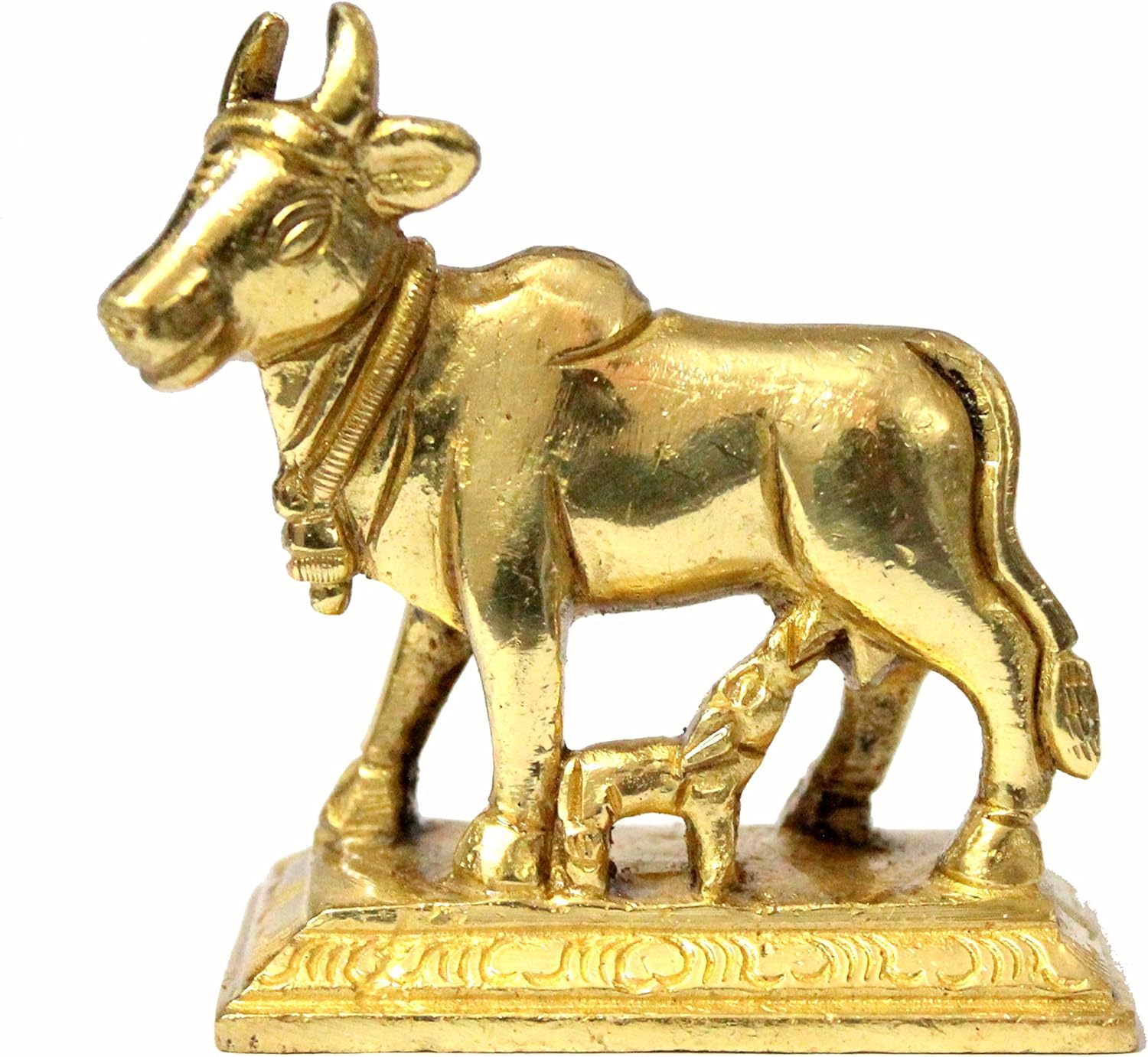 StonKraft Wunderschöne Glücksfigur - Nandi Kamadhenu Kuh - Hindu Figur