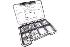 Eupheng Prime Assortment Barbless Fly Fishing Hooks Dry Wet Nymph Streamer Caddis Shrimp Pupea Jig Collection High Carbon Competition Great Value Package