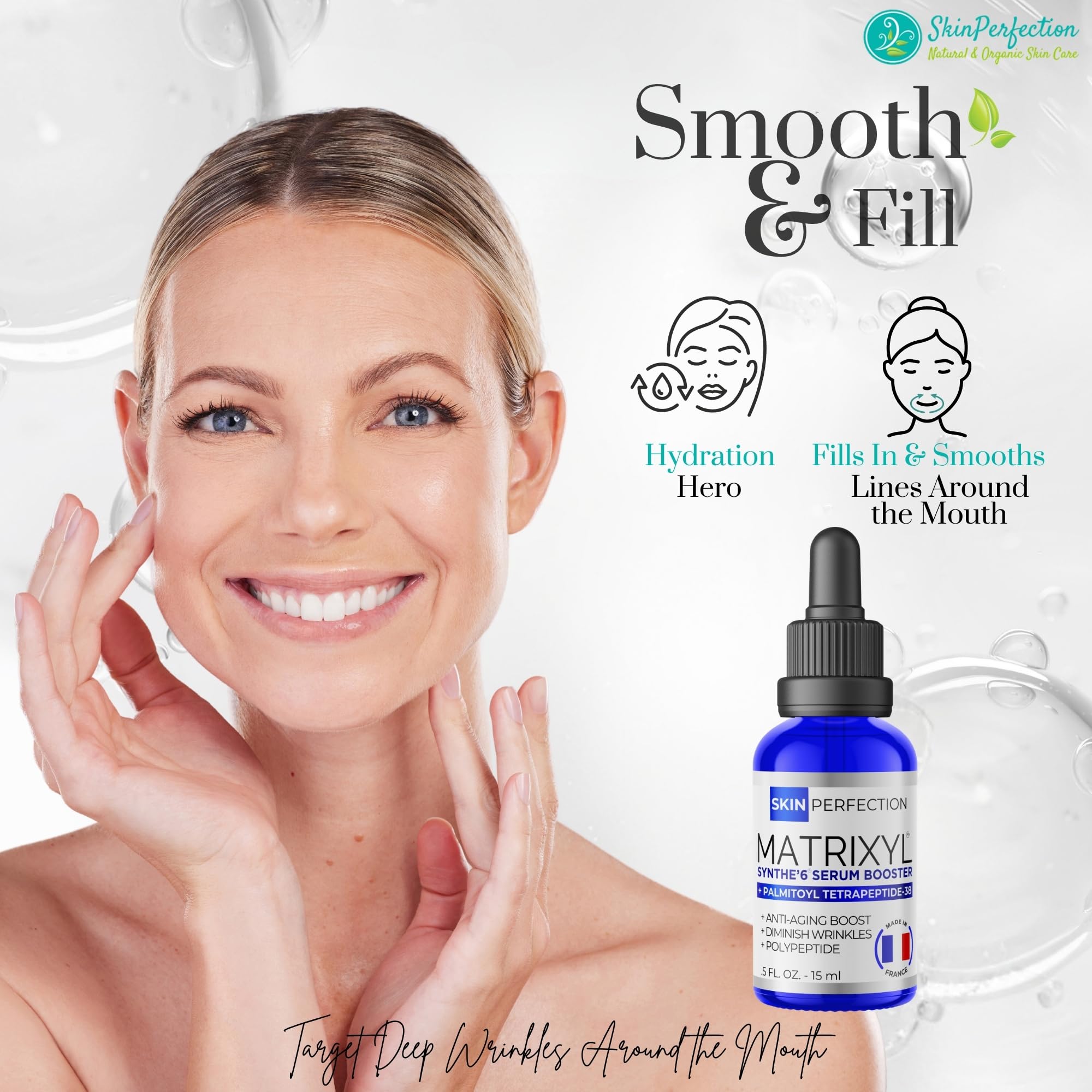 Skin Perfection Matrixyl Synthe 6 Palmitoyl Tetrapeptide 38 DIY Anti-Aging Serum Youth Boost Wrinkle Filler Crow's Feet Laugh Lines on Forehead S-6 6000 Skin Perfection .5 oz, 300 drops