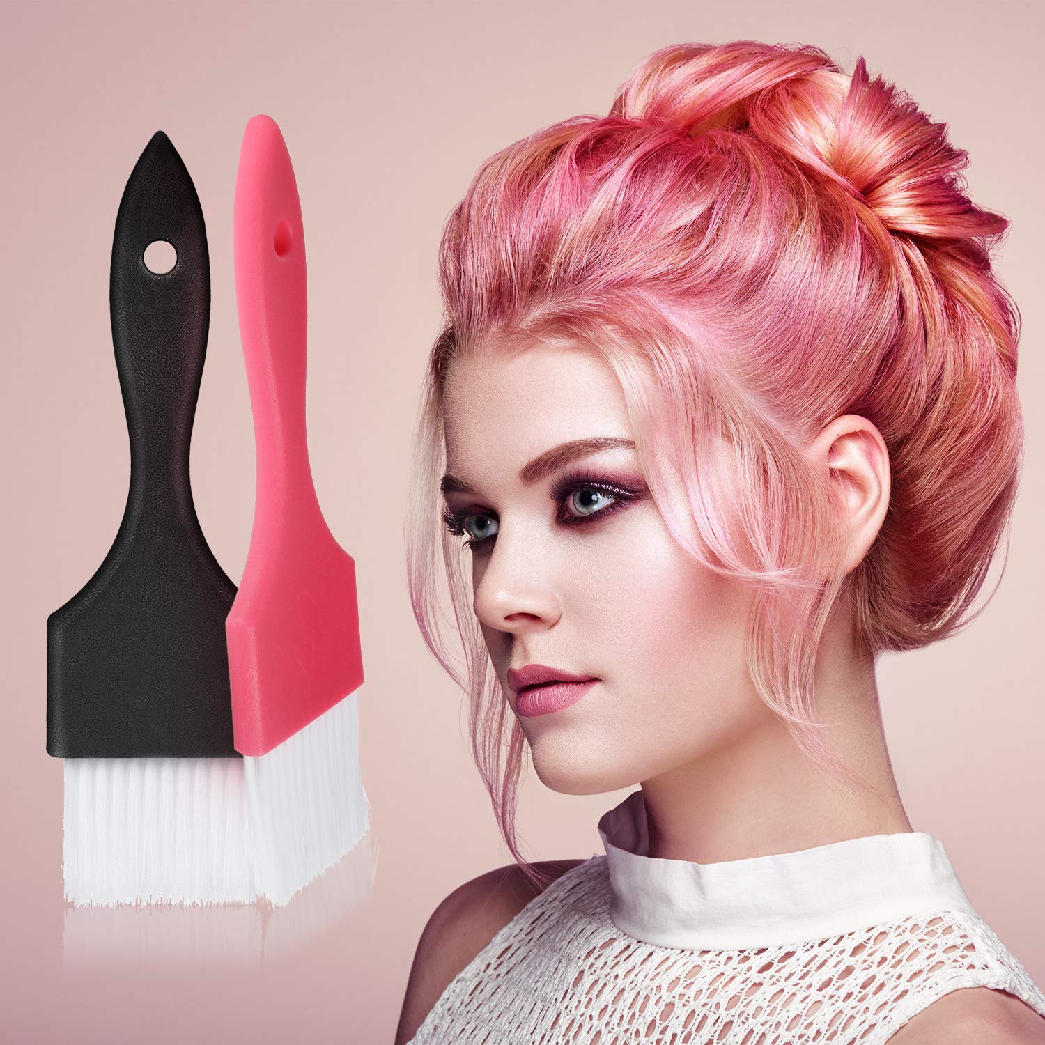 5 Pieces Painter Hair Color Brush Multicolored Hair Dye Brush Hair Coloring Brush Hairdressing Tint Brushes for Home and Salon : Beauty