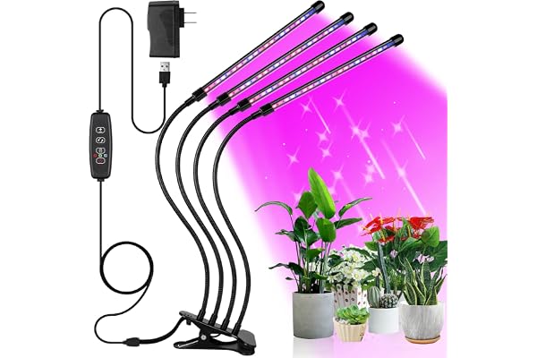 Sondiko LED Grow Light, Full Spectrum Plant Lights for Indoor Plants with Auto On Off 3/9/12H Timer, 10 Dimmable Levels, Adju