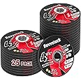 25 Pack Grinding Wheels 4-1/2 Inch, Grinder Wheel for General Purpose Metal & Stainless Steel, Aluminum Oxide Grinding Disc 4 1/2 for Angle Grinder, Depressed Center 4.5" * 1/4" * 7/8"