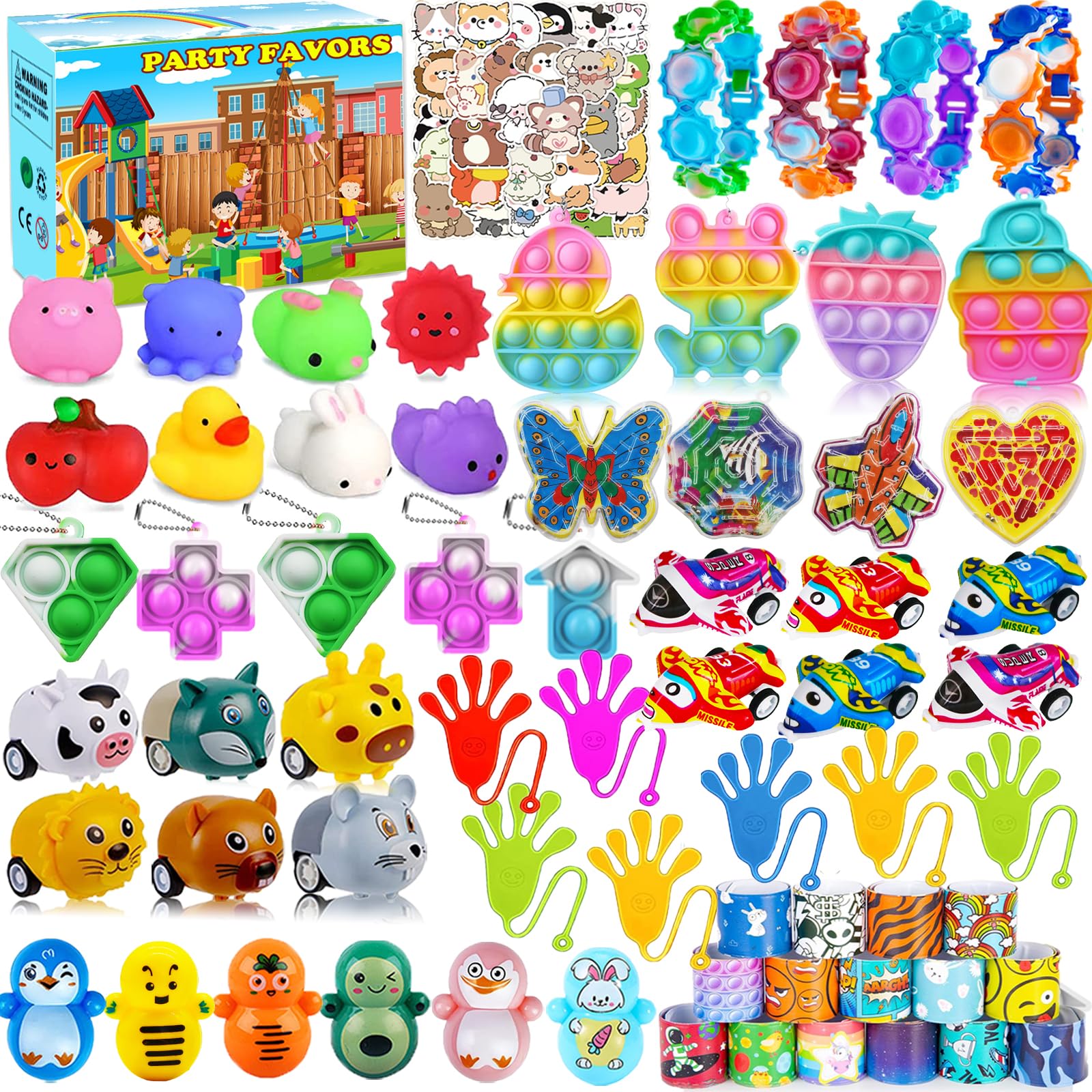 126 Pcs Party Favors for Kids 4-8-12,Easter Egg Fillers,Treasure Box Toys for Classroom Prizes,Pinata Filler,Goodie Bag Stuffers,Treasure Chest Carnival Prizes,Easter Basket Stuffers